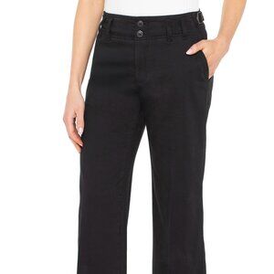 LIVERPOOL PETITE HI-RISE CINCH WAIST WIDE LEG Size 2P2P / ONYX